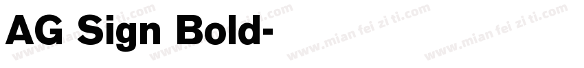 AG Sign Bold字体转换